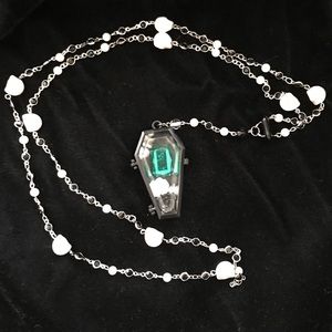 Handmade Memento Mori Coffin Pendant Necklace